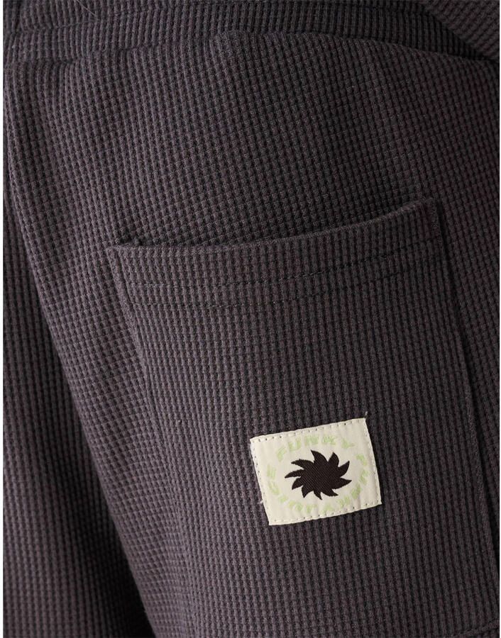 Shoeby regular waist casual short antraciet met textuur - Foto 3