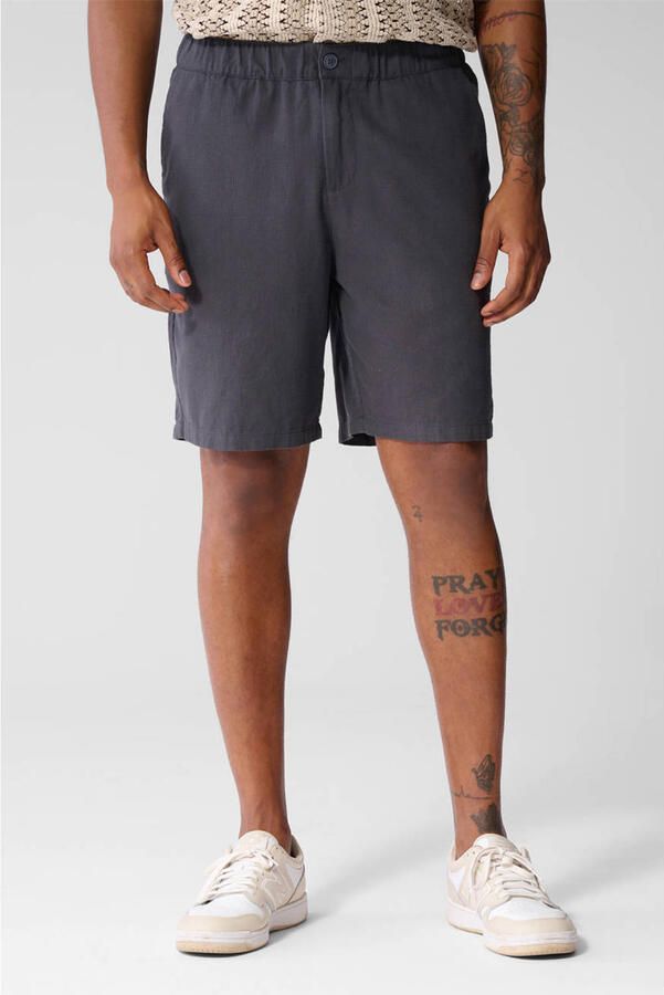 Shoeby regular waist chino short grijs