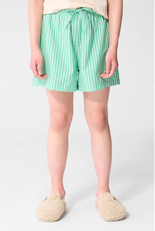 Shoeby regular waist gestreepte casual short groen