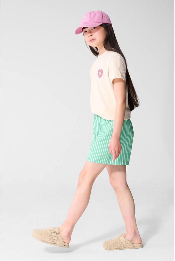 Shoeby regular waist gestreepte casual short groen - Foto 2
