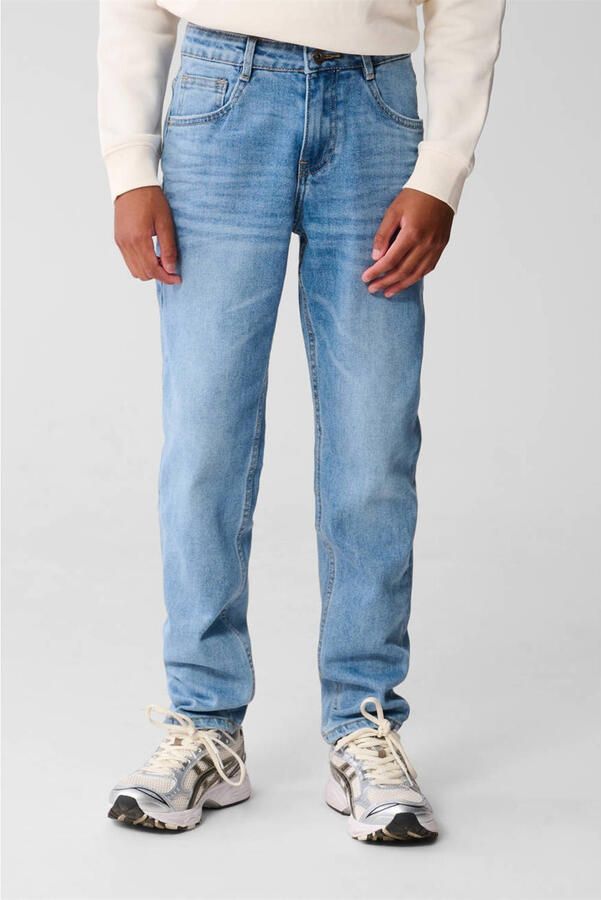 Shoeby regular waist regular fit jeans met backprint medium blue denim - Foto 1