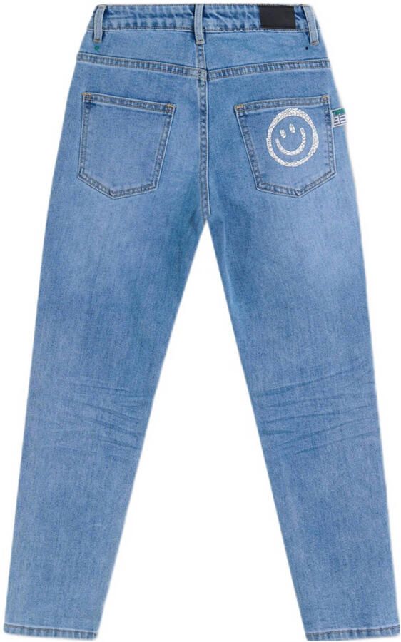 Shoeby regular waist regular fit jeans met backprint medium blue denim - Foto 2