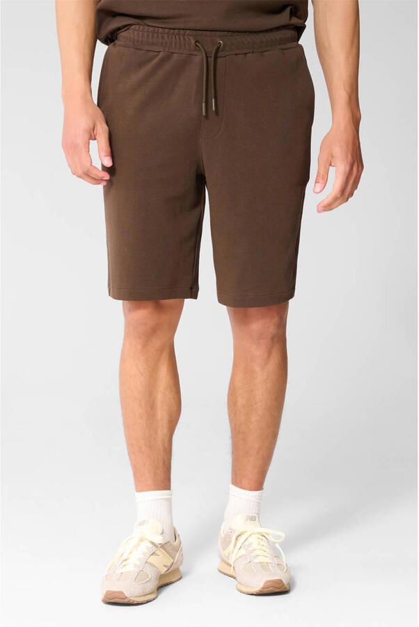 Shoeby regular waist sweatshort donkerbruin