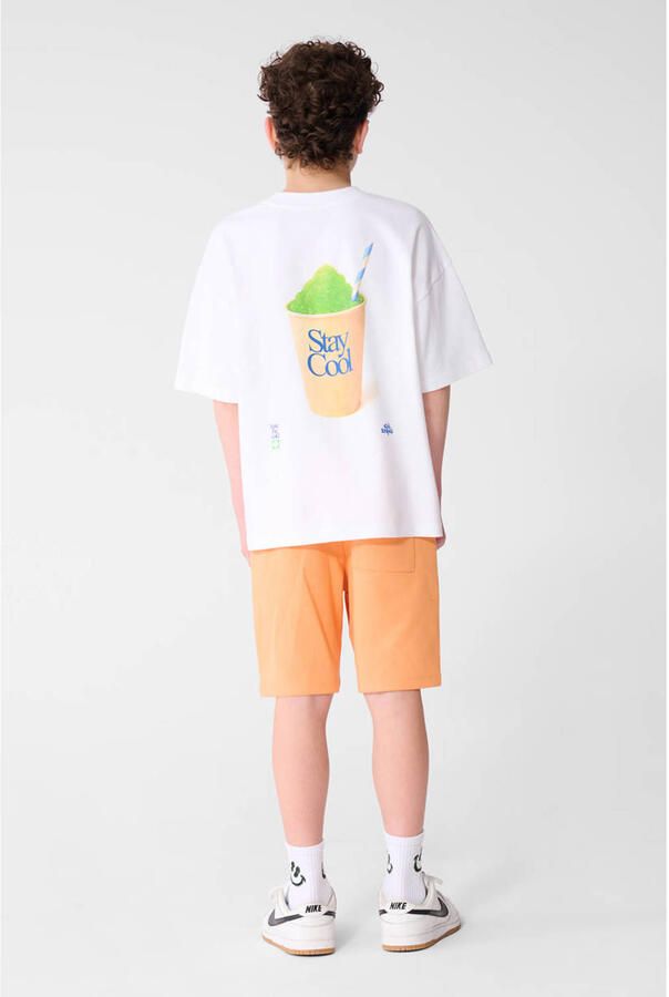 Shoeby regular waist sweatshort oranje - Foto 2