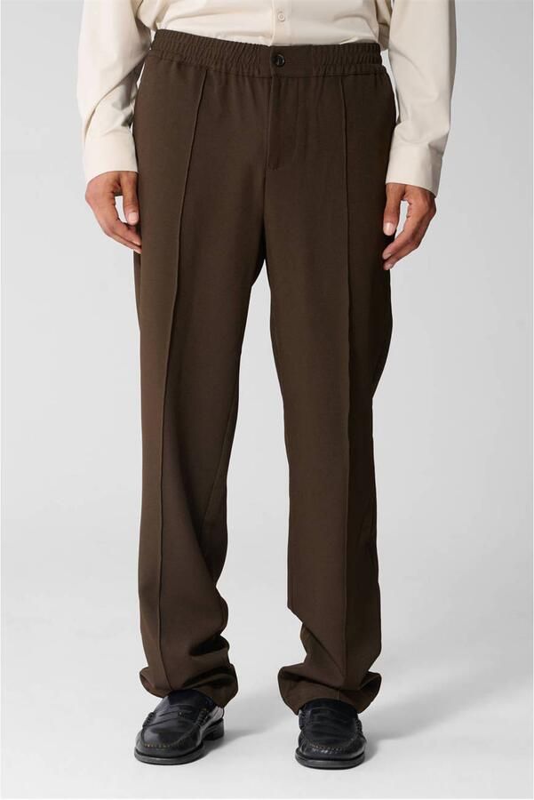 Shoeby relaxed fit casual broek donkerbruin