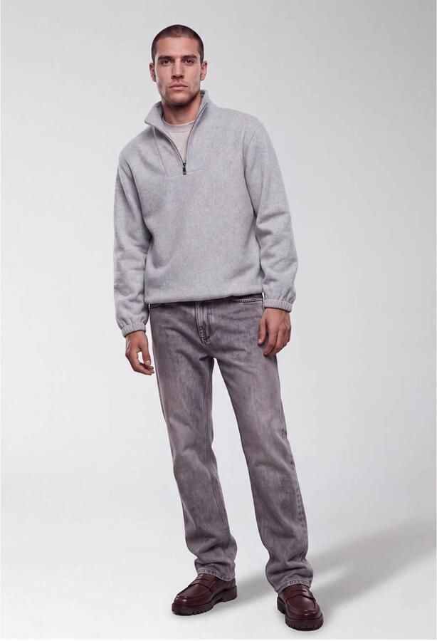 Shoeby relaxed fit gemêleerde trui light grey - Foto 2