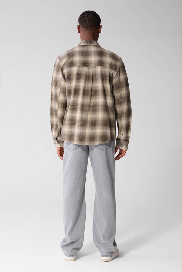 Shoeby relaxed fit geruit overhemd bruin - Foto 3