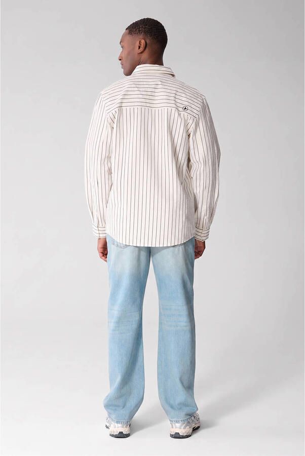 Shoeby relaxed fit gestreept overhemd gebroken wit - Foto 2