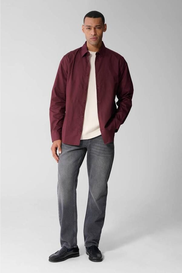 Shoeby relaxed fit overhemd donkerrood