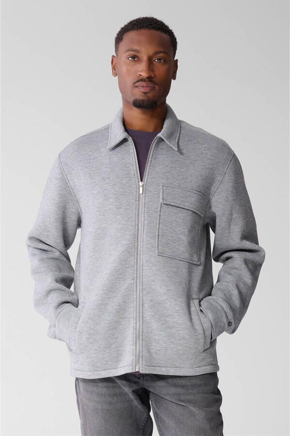 Shoeby relaxed fit overshirt grijs