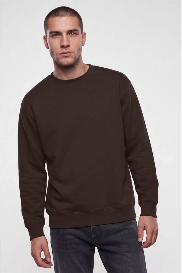 Shoeby relaxed fit sweater donkerbruin