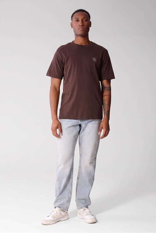 Shoeby relaxed fit T-shirt donkerbruin - Foto 3