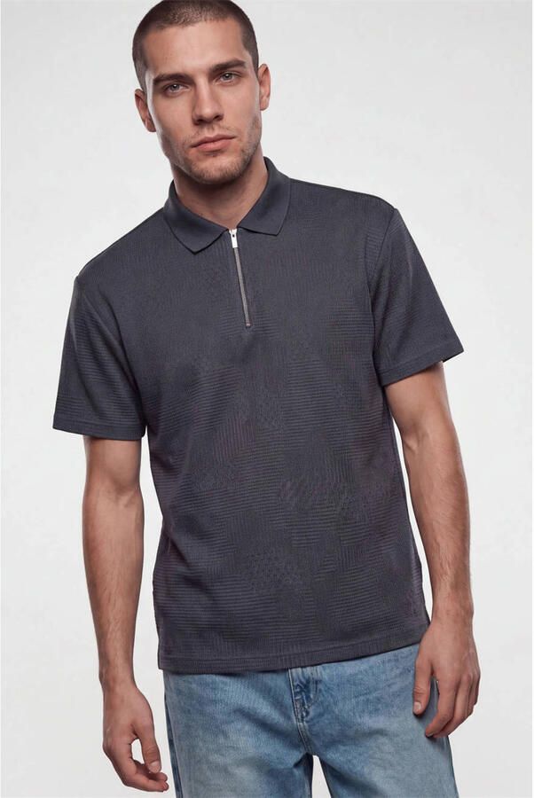 Shoeby relaxed fit T-shirt donkergrijs - Foto 3