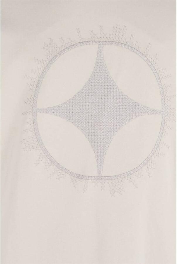 Shoeby relaxed fit T-shirt met borduursels beige - Foto 2