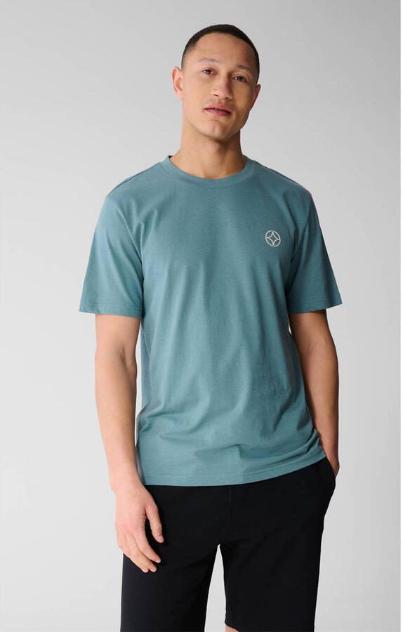 Shoeby relaxed fit T-shirt met logo donkergroen