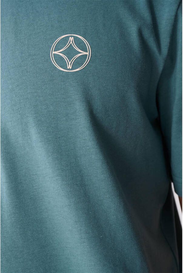 Shoeby relaxed fit T-shirt met logo donkergroen - Foto 3