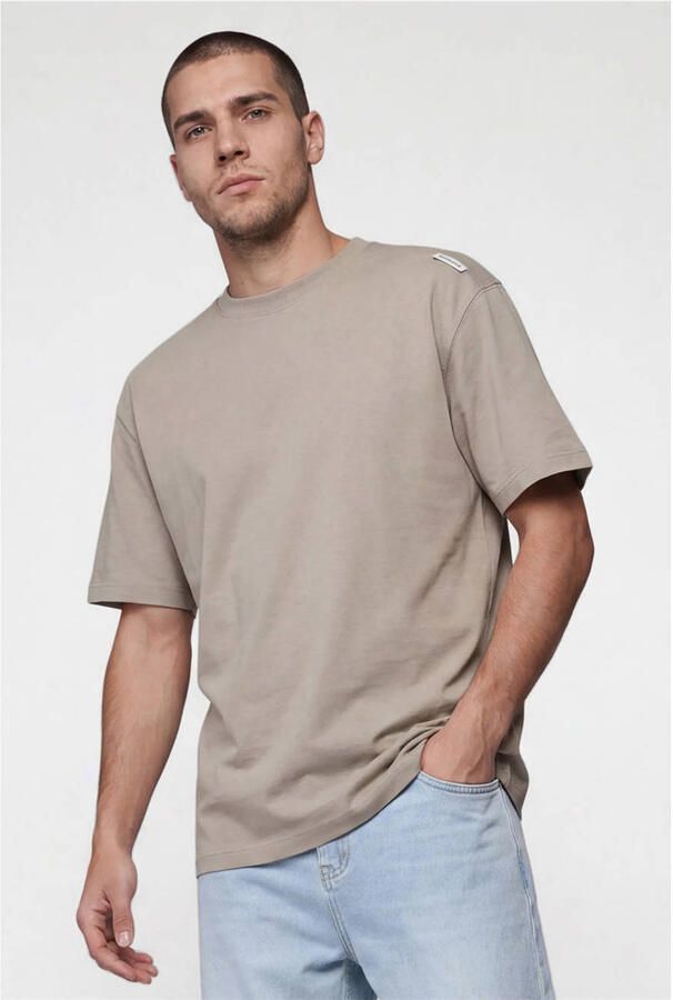 Shoeby relaxed fit T-shirt met logo lichtgroen