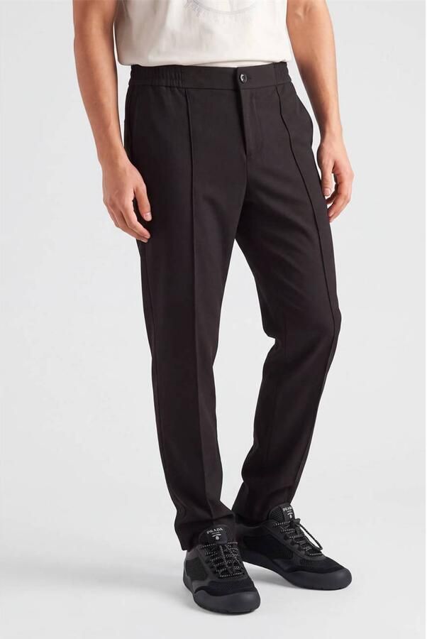 Shoeby relaxed fit twill casual broek zwart