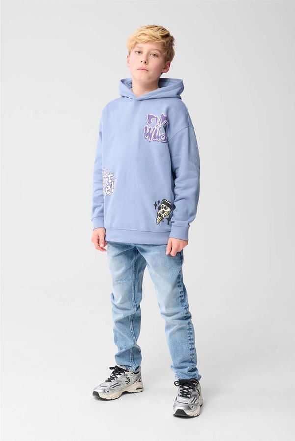 Shoeby relaxed hoodie lichtblauw - Foto 3