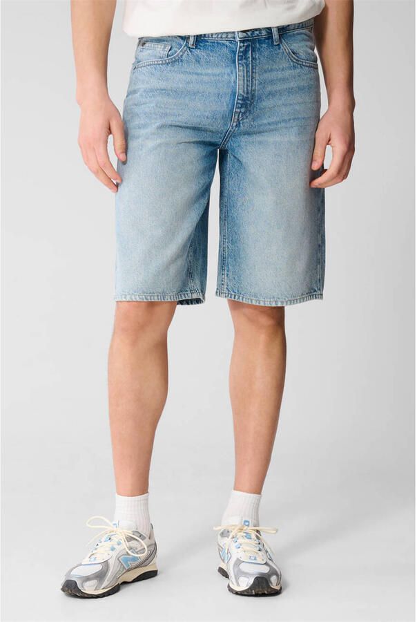 Shoeby relaxed regular waist short medium blue denim