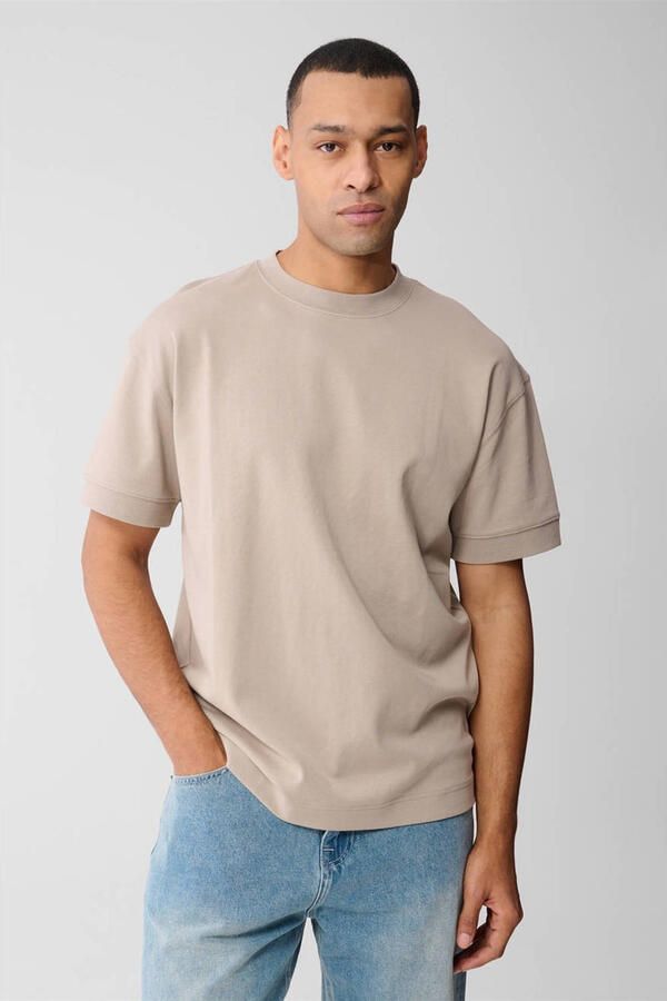 Shoeby relaxed T-shirt met backprint bruin
