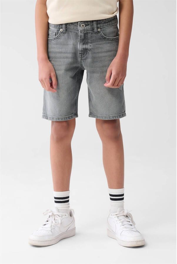 Shoeby straight denim short grey denim