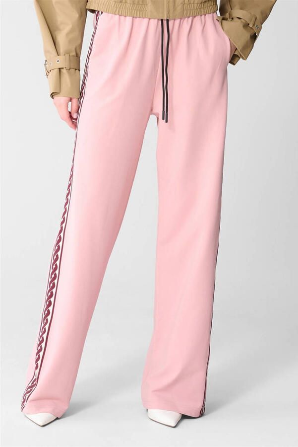 Shoeby straight high waist casual broek lichtroze