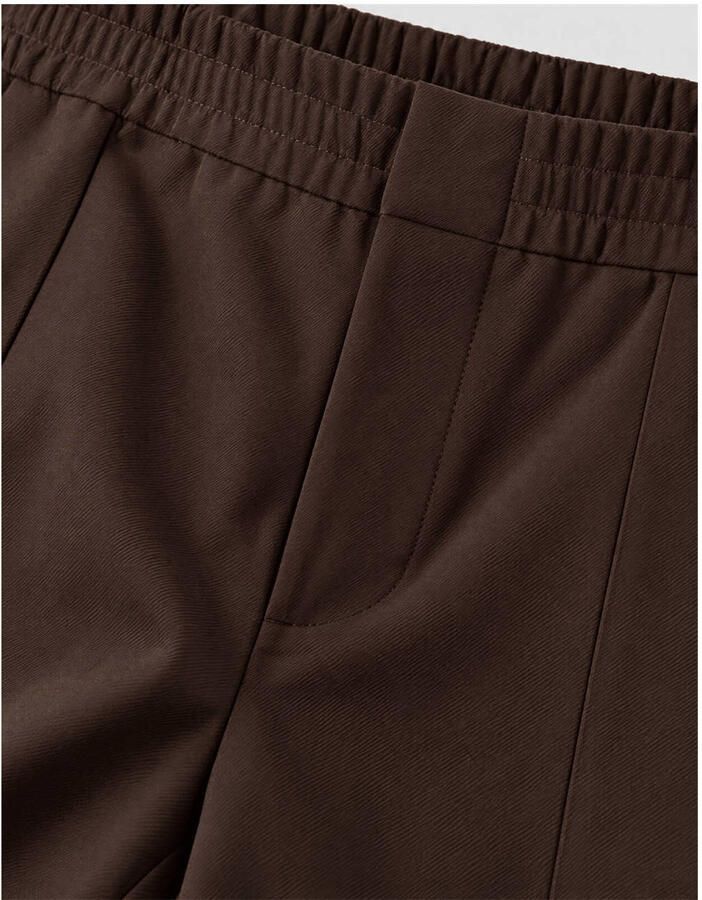 Shoeby straight leg casual broek donkerbruin - Foto 2