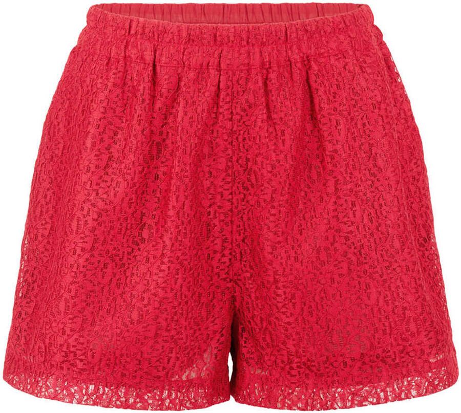 Shoeby straight leg casual short met print rood - Foto 2