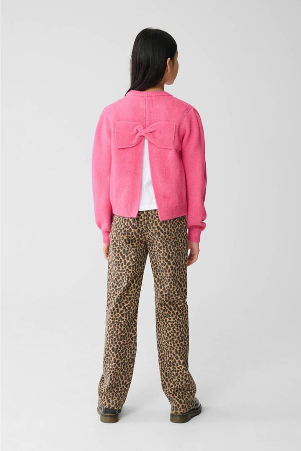 Shoeby straight leg jeans high waist met panterprint bruin - Foto 2