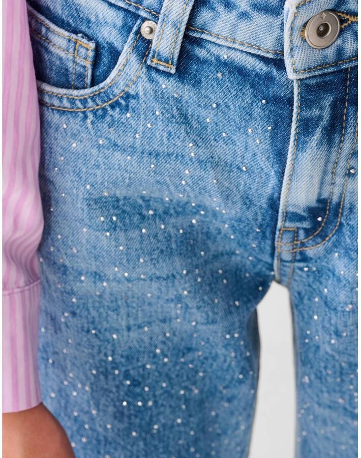 Shoeby straight jeans regular waist medium blue denim