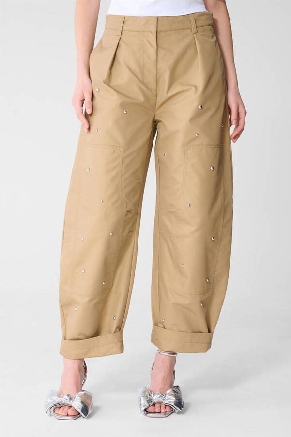 Shoeby Studio balloon broek met studs zand