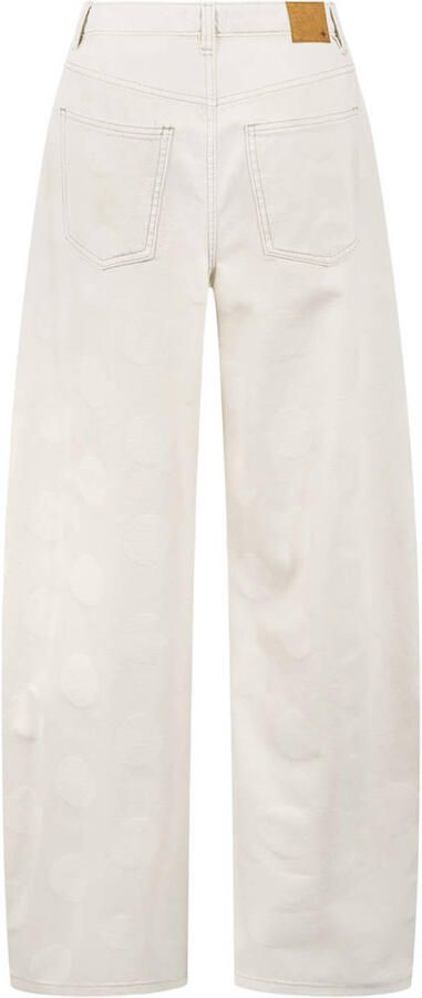 Shoeby Studio balloon jeans met stippen ecru - Foto 3