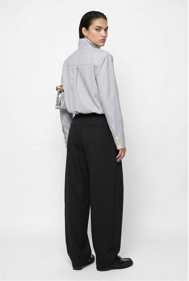 Shoeby Studio barrel fit pantalon zwart - Foto 2