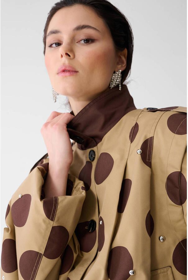 Shoeby Studio bomberjack met stippen bruin - Foto 2