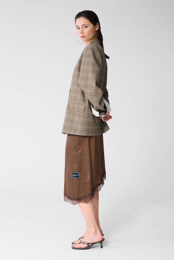 Shoeby Studio midi rok bruin - Foto 3