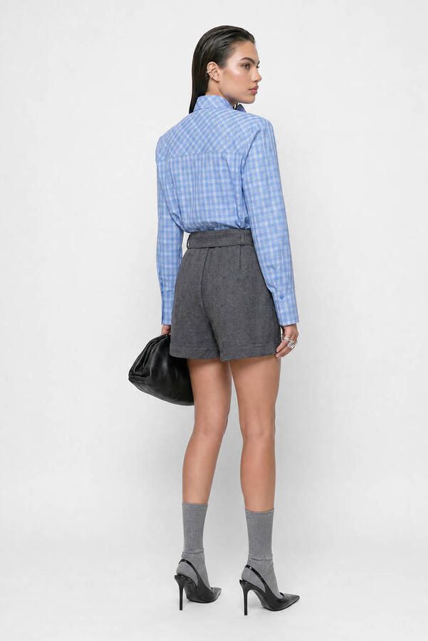 Shoeby Studio paperbag short- grijs - Foto 3