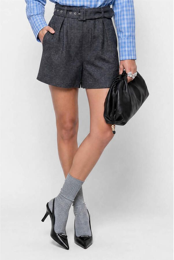 Shoeby Studio paperbag short- grijs - Foto 2
