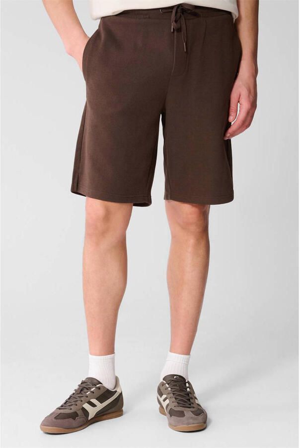 Shoeby Studio relaxed regular waist sweatshort donkerbruin