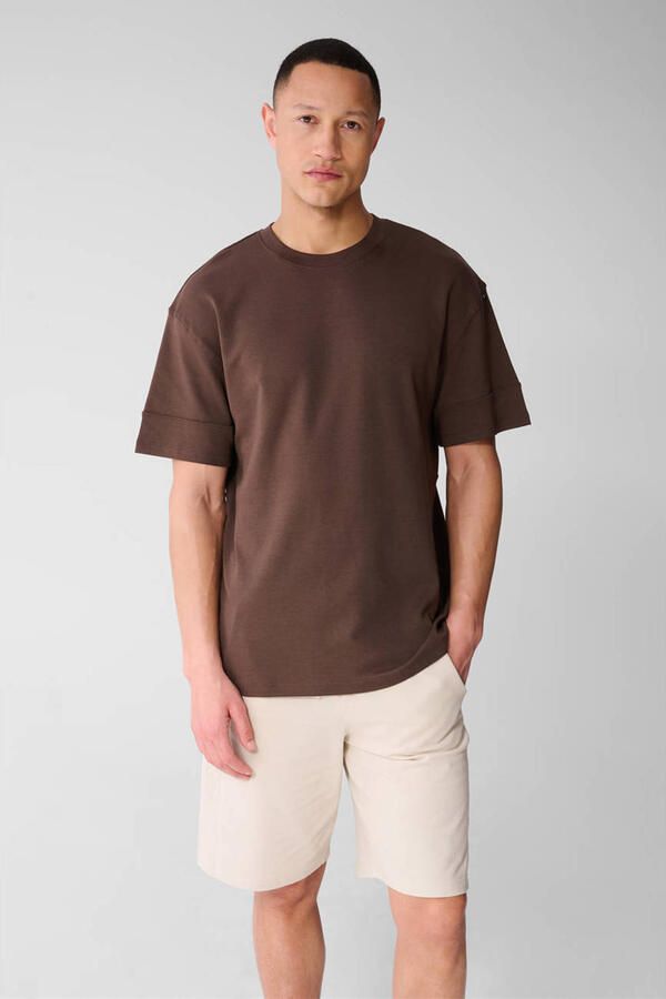Shoeby Studio relaxed T-shirt donkerbruin