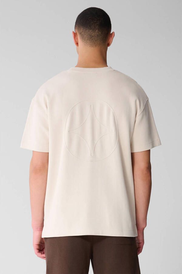 Shoeby Studio relaxed T-shirt met backprint beige - Foto 3