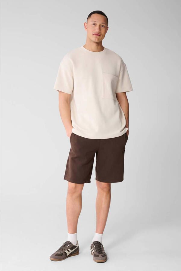 Shoeby Studio relaxed T-shirt met backprint beige - Foto 2