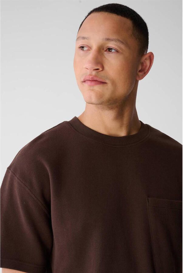 Shoeby Studio relaxed T-shirt met backprint donkerbruin - Foto 3