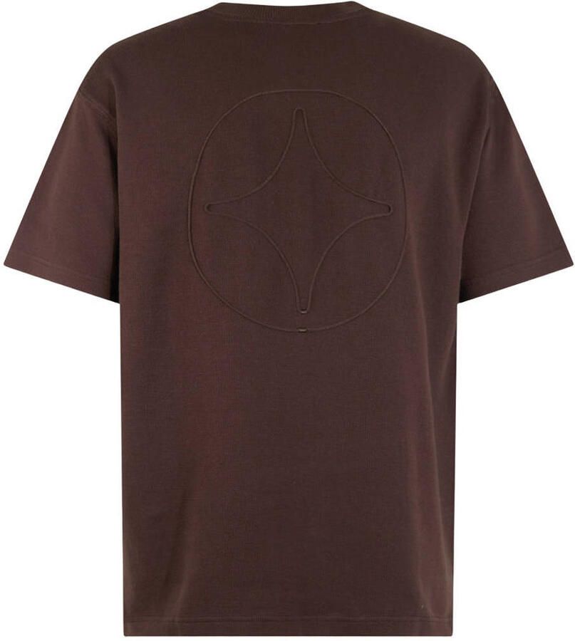 Shoeby Studio relaxed T-shirt met backprint donkerbruin - Foto 2