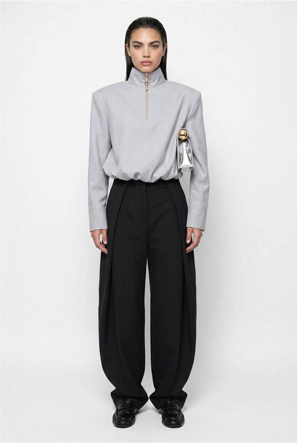 Shoeby Studio sweater met ritssluiting grijs - Foto 2