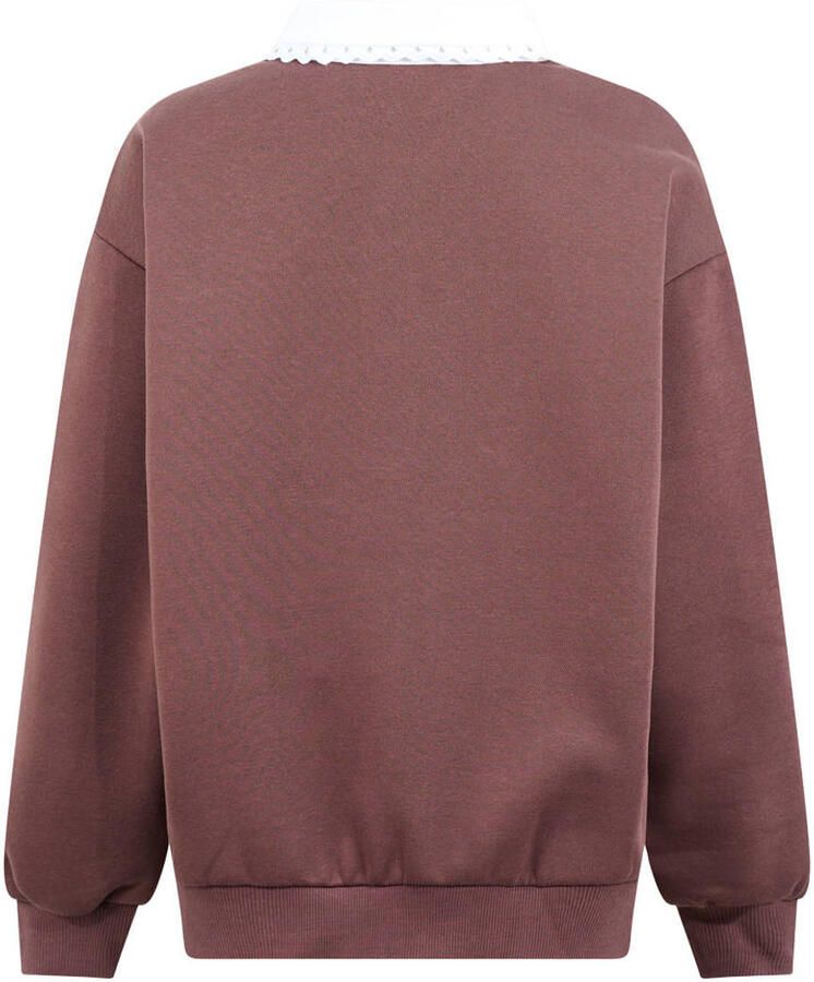 Shoeby sweater bruin wit - Foto 2