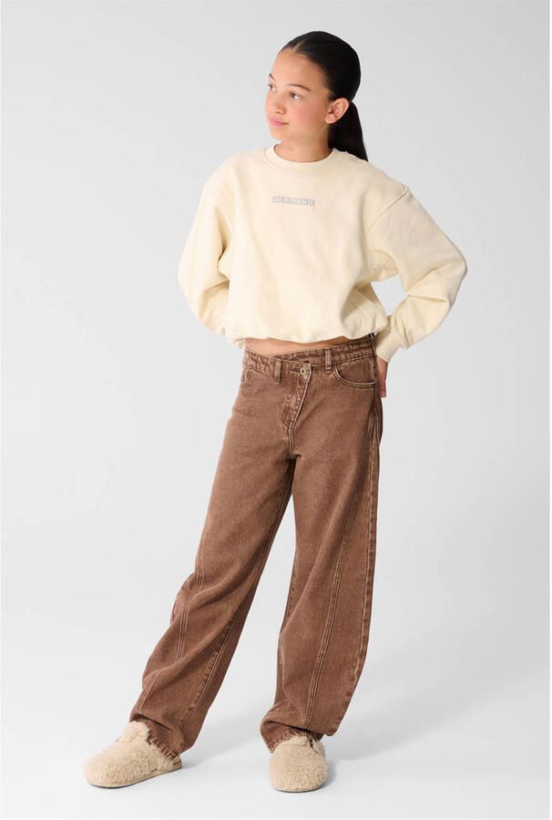 Shoeby sweater met backprint beige