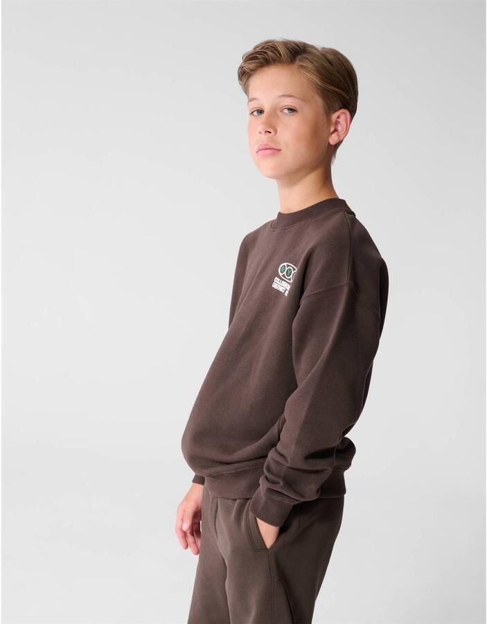 Shoeby sweater met backprint donkerbruin - Foto 3