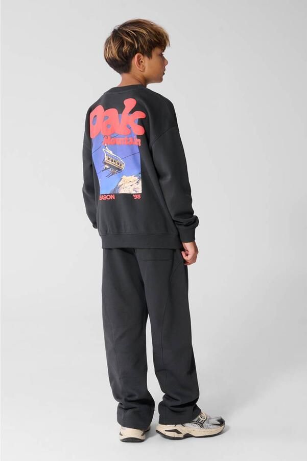 Shoeby sweater met backprint donkergrijs Backprint - Foto 2