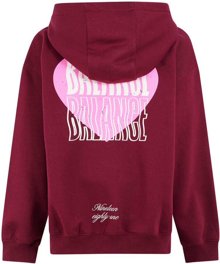 Shoeby sweater met backprint donkerrood - Foto 2